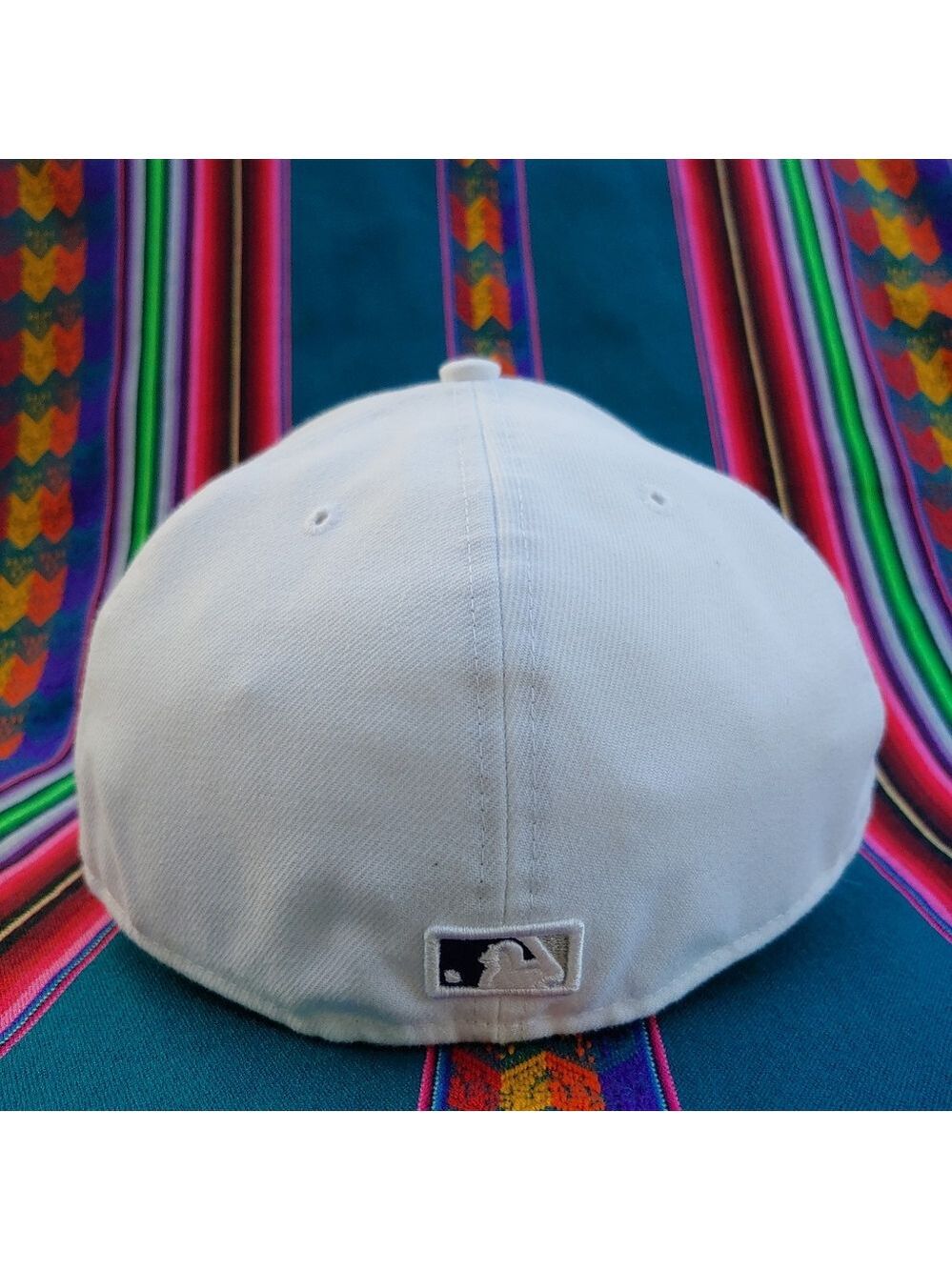 New Era Dodgers 59FIFTY Low Profile 7 3/4 Baseball Cap White Gray and Blue Logo - Picture 7 of 15